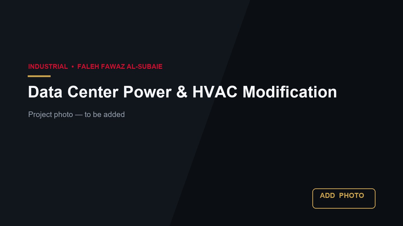 Data Center Power and HVAC Modification